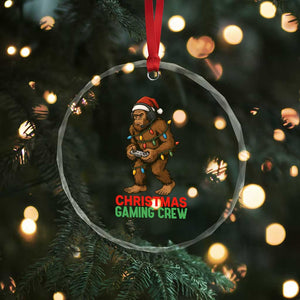 Funny Bigfoot Gamer Christmas Crystal Glass Ornament TS14 Print Your Wear