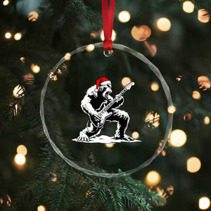 Funny Bigfoot Guitar Crystal Glass Ornament Rock and Roll Christmas TS14 Print Your Wear
