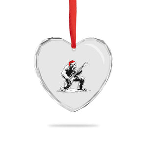 Funny Bigfoot Guitar Heart Crystal Glass Ornament Rock and Roll Christmas TS14 Print Your Wear
