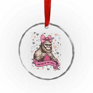 Funny Bigfoot Knitting Crystal Glass Ornament Knitter In The Wild TS12 Print Your Wear