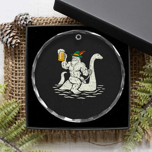 Funny Bigfoot Loch Ness Monster Oktoberfest Crystal Glass Ornament German Oktoberfest Sasquatch Drinking TS10 Print Your Wear