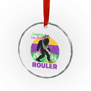 Funny Bigfoot Mardi Gras Crystal Glass Ornament Laissez Les Bons Temps Rouler Bald Cypress TS11 Print Your Wear