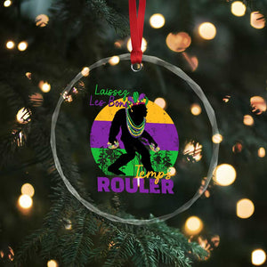 Funny Bigfoot Mardi Gras Crystal Glass Ornament Laissez Les Bons Temps Rouler Bald Cypress TS11 Print Your Wear