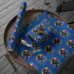 Funny Bigfoot Mardi Gras Wrapping Paper Roll Laissez Les Bons Temps Rouler Bald Cypress TS11 Blue Print Your Wear