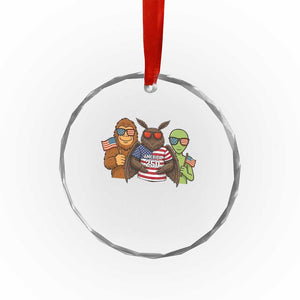 Funny Bigfoot Mothman Alien Crystal Glass Ornament USA 250th Anniversary TS12 Print Your Wear