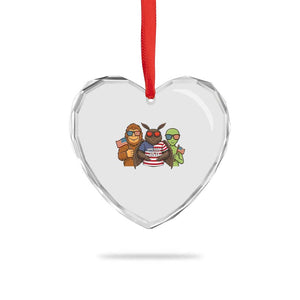 Funny Bigfoot Mothman Alien Heart Crystal Glass Ornament USA 250th Anniversary TS12 Print Your Wear