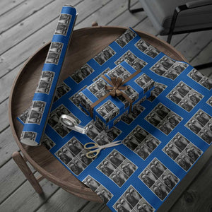 Funny Bigfoot Photobooth Xmas Wrapping Paper Roll Sasquatch Santa Claus Xmas TS14 Blue Print Your Wear