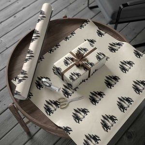 Funny Bigfoot Playing Ice Hockey Wrapping Paper Roll Cryptid Lover Gift TS12 Beige Print Your Wear