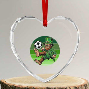 Funny Bigfoot Playing Soccer Heart Crystal Glass Ornament St Patricks Day TS12 Transparent Glass 3'' Heart Print Your Wear