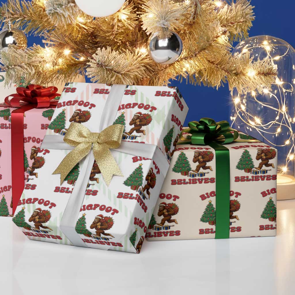 Funny Bigfoot Santa Believes Six Seven Meme Wrapping Paper Roll Trendy Gen Z Xmas Gift TS12 Print Your Wear