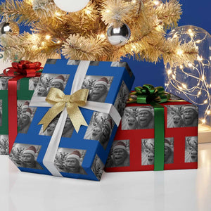 Funny Bigfoot Selfie Christmas Wrapping Paper Roll Santa Reindeer Sasquatch Xmas TS14 Print Your Wear