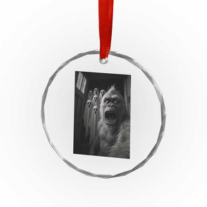 Funny Bigfoot Selfie Halloween Crystal Glass Ornament Sasquatch Ghost Haunted House TS14 Print Your Wear