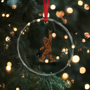 Funny Bigfoot Skin Cancer Support Crystal Glass Ornament In May We Wear Black TS12 Print Your Wear