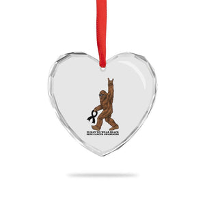 Funny Bigfoot Skin Cancer Support Heart Crystal Glass Ornament In May We Wear Black TS12 Print Your Wear