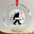 Funny Bigfoot Snowboarding Crystal Glass Ornament Shred The Gnar Moon Snowboard - Print Your Wear