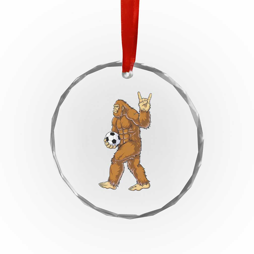 Funny Bigfoot Soccer Player Crystal Glass Ornament Folklore Cryptid Gift TS12 Print Your Wear