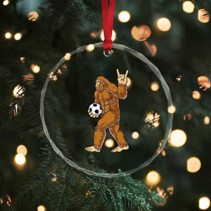 Funny Bigfoot Soccer Player Crystal Glass Ornament Folklore Cryptid Gift TS12 Print Your Wear