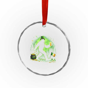 Funny Bigfoot St Patricks Day Crystal Glass Ornament Sasquatch Drinking Green Beer Lover TS14 Print Your Wear