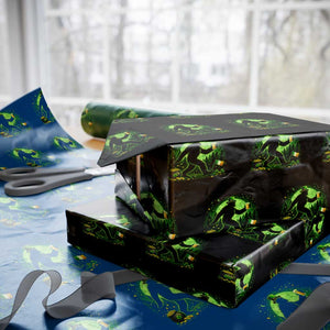Funny Bigfoot St Patricks Day Wrapping Paper Roll Sasquatch Drinking Green Beer Lover TS14 Black Print Your Wear
