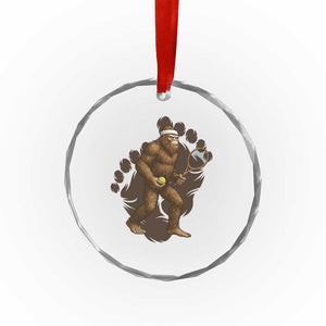 Funny Bigfoot Tennis Player Crystal Glass Ornament Folklore Cryptid Gift TS12 Print Your Wear