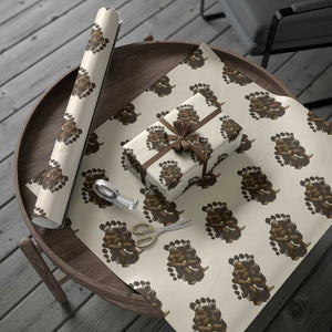Funny Bigfoot Tennis Player Wrapping Paper Roll Folklore Cryptid Gift TS12 Beige Print Your Wear