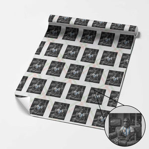 Funny Bigfoot Watching Soccer Wrapping Paper Roll Argentina Futbol Fan