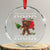 Funny Bigfoot Xmas Crystal Glass Ornament Believe Bigfoot Santa Hat Sasquatch Loves Rock On TS10 Transparent Glass 3'' Circle Print Your Wear