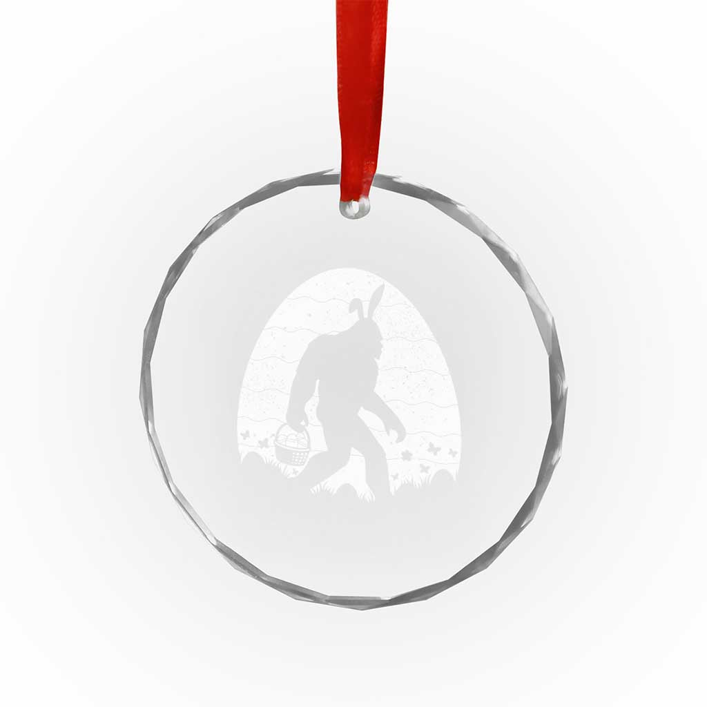 Funny Bigfot Easter Crystal Glass Ornament Sasquatch Rabbit Night Stroll Moon Egg TS14 Print Your Wear