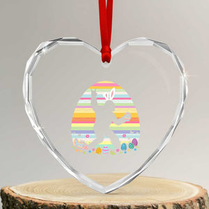 Funny Bigfot Easter Heart Crystal Glass Ornament Sasquatch Rock On Rabbit TS14 Transparent Glass 3'' Heart Print Your Wear