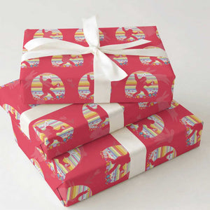 Funny Bigfot Easter Wrapping Paper Roll Sasquatch Rock On Rabbit TS14 Red Print Your Wear