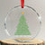 Funny Binary Xmas Tree Crystal Glass Ornament HAPPY NEW YEAR 11111101001 TS09 Transparent Glass 3'' Circle Print Your Wear