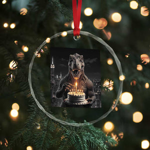 Funny Birthday Dinosaur Crystal Glass Ornament Prehistoric Party Celebration TS12 Print Your Wear
