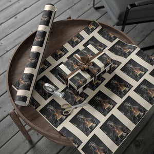 Funny Birthday Dinosaur Wrapping Paper Roll Prehistoric Party Celebration TS12 Beige Print Your Wear