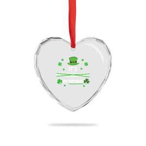Funny Birthday St Patricks Day Heart Crystal Glass Ornament Funny Shamrock Born Lucky Irish Bday TS10 Print Your Wear