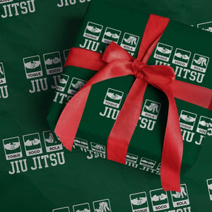 Funny BJJ Wrapping Paper Roll Toque Soco Rola Brazilian Jiu Jitsu TS10 Green Print Your Wear