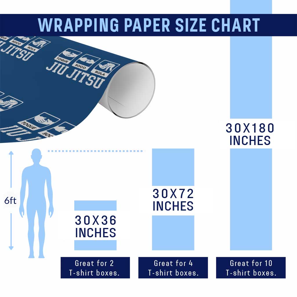 Funny BJJ Wrapping Paper Roll Toque Soco Rola Brazilian Jiu Jitsu TS10 Print Your Wear