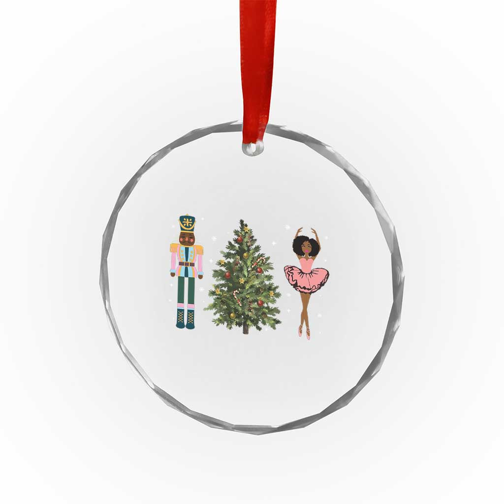 Funny Black Ballerina Nutcracker African American Xmas Crystal Glass Ornament TS11 Print Your Wear