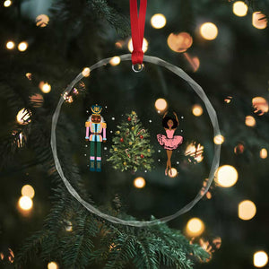 Funny Black Ballerina Nutcracker African American Xmas Crystal Glass Ornament TS11 Print Your Wear