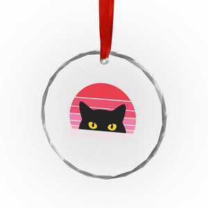 Funny Black Cat Anti Valentine Meme Crystal Glass Ornament TS14 Print Your Wear