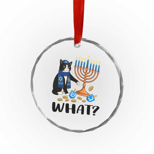 Funny Black Cat Chaos Hanukkah Menorah Gift Crystal Glass Ornament TS12 Print Your Wear