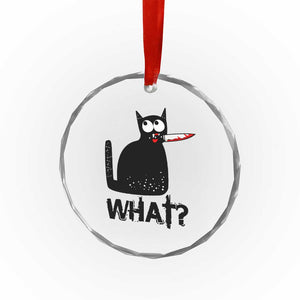 Funny Black Cat Crystal Glass Ornament What Kitten Murderous TS11 Print Your Wear