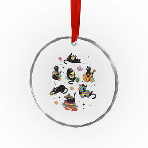 Funny Black Cat Lover Cinco De Mayo Crystal Glass Ornament Mexican Fiesta Gift TS12 Print Your Wear