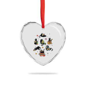 Funny Black Cat Lover Cinco De Mayo Heart Crystal Glass Ornament Mexican Fiesta Gift TS12 Print Your Wear