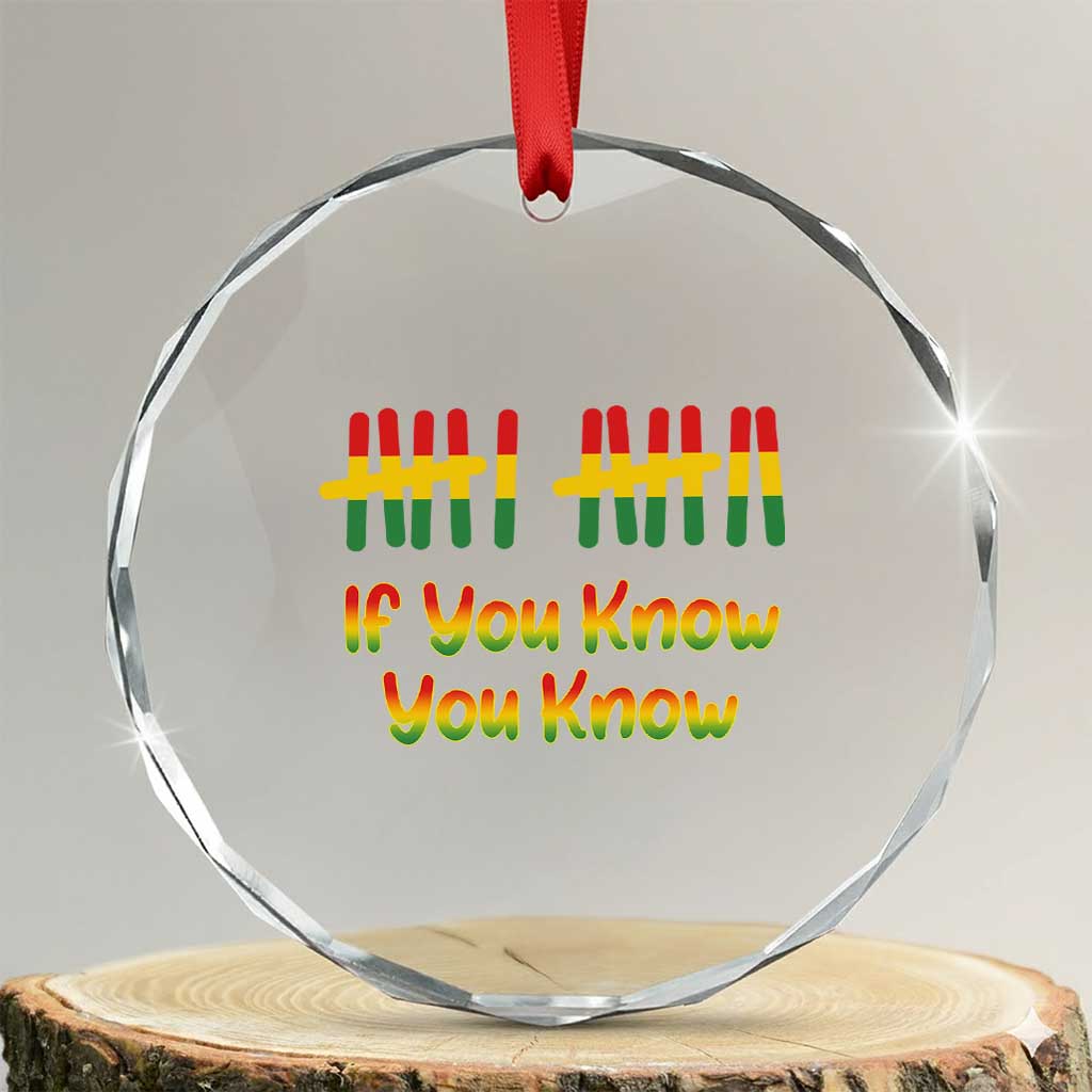 Funny Black History Six Seven Meme Crystal Glass Ornament If You Know You Know TS12 Transparent Glass 3'' Circle Print Your Wear