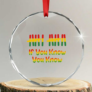 Funny Black History Six Seven Meme Crystal Glass Ornament If You Know You Know TS12 Transparent Glass 3'' Circle Print Your Wear