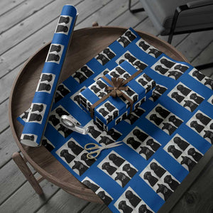 Funny Black Lab Wrapping Paper Roll Photobooth Selfie Dog Mom Gift TS12 Blue Print Your Wear