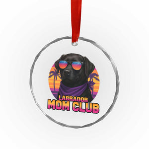 Funny Black Labrador Crystal Glass Ornament Dog Mom Retro Sunset Gift TS12 Print Your Wear