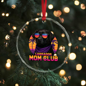 Funny Black Labrador Crystal Glass Ornament Dog Mom Retro Sunset Gift TS12 Print Your Wear