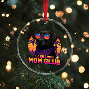 Funny Black Labrador Crystal Glass Ornament Dog Mom Retro Sunset Gift TS12 Print Your Wear