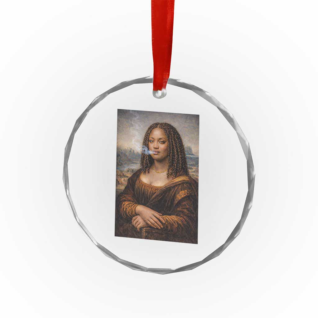 Funny Black Mona Lisa Crystal Glass Ornament African American Pride TS12 Print Your Wear